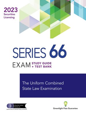 cover image of SERIES 66 EXAM STUDY GUIDE 2023+ TEST BANK